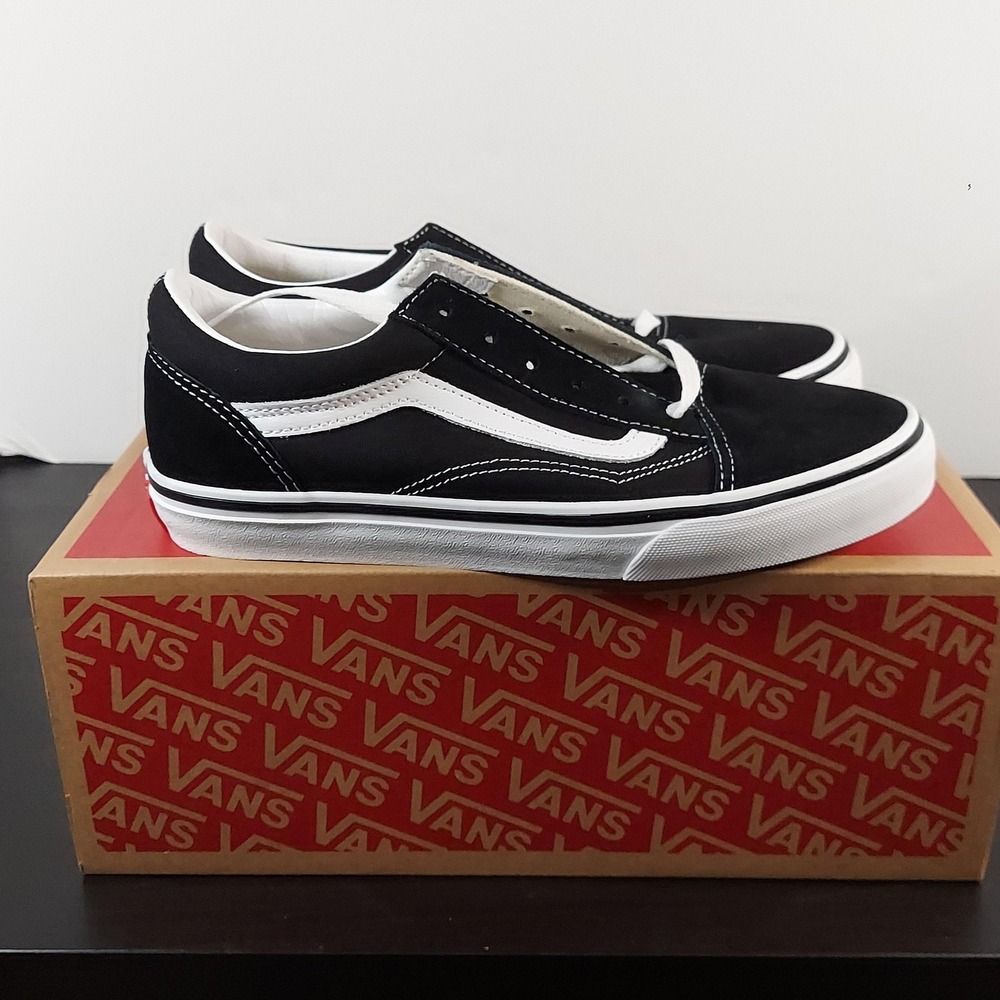 Vans Old Skool Shoes Mens‎ Size 5.5 Black White Skate Suede Low VN000D2VY28
